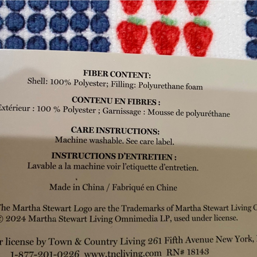 Martha Stewart Patriotic Blueberries Reversible Drying Mats set - Brand new - Picture 3 of 3